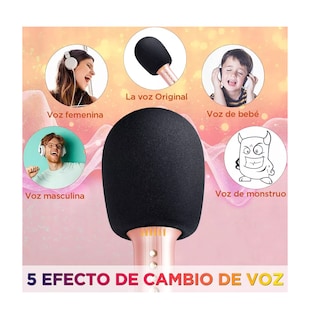 Foto 5 | Foto 5 | Micrófono Inalámbrico de Karaoke Belug Rosa con Bluetooth y Bocina