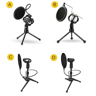 Foto 1 | Foto 1 | Soporte Para Micrófono Con Trípode, Portátil, Ajustable, Negro - Venta Internacional.