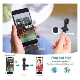 Foto 2 | Foto 2 | Micrófono Inalámbrico Android Usb-c Lavalier De 20 M De Alcance - Venta Internacional.