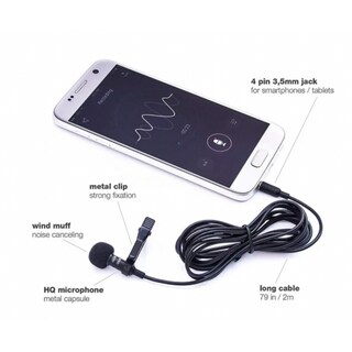 Foto 2 | Foto 2 | Solapa De Micrófono Lavalier De Condensador Para Teléfonos Celulares - Venta Internacional.