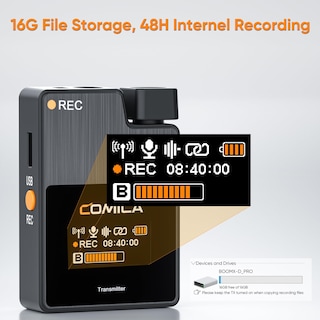 Foto 2 | Foto 2 | Micrófono Lavalier Inalámbrico Comica Boomx-d2 Pro 16gb Negro - Venta Internacional