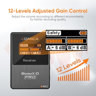 Foto 7 | Foto 7 | Micrófono Lavalier Inalámbrico Comica Boomx-d2 Pro 16gb Negro - Venta Internacional