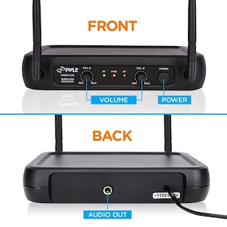 Foto 5 | Foto 5 | Sistema De Micrófono Inalámbrico Pyle Pdwm2135 Vhf Dual Black - Venta Internacional.