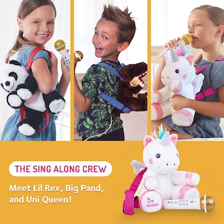 Foto 6 | Foto 6 | Mochila De Peluche Singing Machine Kids Sing Along Crew Uni Queen Con Altavoz, Micrófono, Canciones.