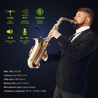 Foto 2 | Foto 2 | Micrófono Inalámbrico Para Saxofón Xvive U7 2.4ghz Para Latón - Venta Internacional.