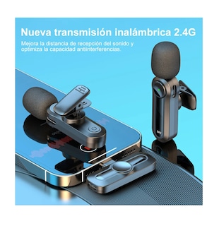 Foto 3 | Foto 3 | 2 Pcs Micrófono Inalámbrico Para Iphone Ipad Android Negro