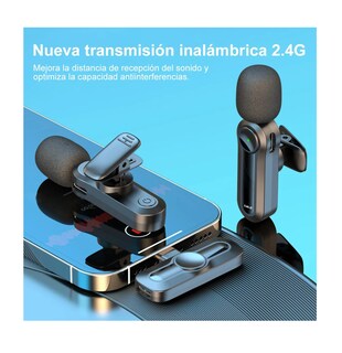 Foto 3 | Foto 3 | 2 Pcs Micrófono Inalámbrico Para Iphone Ipad Android Negro