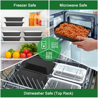 Foto 5 | Foto 5 | Recipientes Dealusy Para Preparación De Comidas  32 Oz (paquete De 50) Con Tapas Fáciles De Abrir - Venta Internacional.