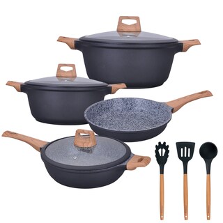 Foto 1 | Foto 1 | KOCHSTELLE Batería de Cocina Wood Color Negro Antiadherente de 10 piezas