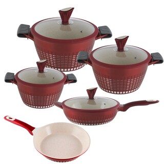 Foto 1 | Foto 1 | KOCHSTELLE Batería de Cocina Luxury Color Rojo Antiadherente de 13 piezas