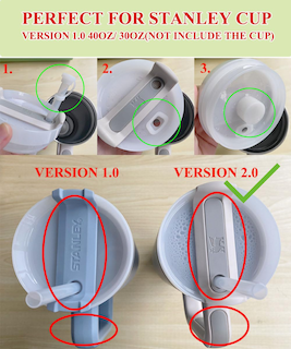 Foto 2 | Foto 2 | Set de Tapones contra Derrames para Stanley Cup 2.0, 1,2/0,9 L - Venta Internacional