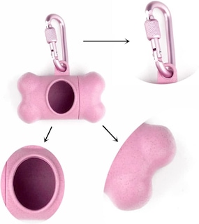 Foto 2 | Foto 2 | Dispensador Portátil Con Soporte Para Excrementos De Perro Huoguo, Rosa - Venta Internacional.