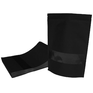 Foto 1 | Foto 1 | Bolsa Kraft Negra, Mxbpb-001, 1paq, 50pzs, 9x14cm, 50gr, Ventana Cuadrada , Negro Kraft, Stand Up Pouch