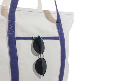 Foto 4 | Foto 4 | Bolsa De Mano Organic Cotton Mart Extra Grande, 100% Algodón, Color Azul - Venta Internacional.