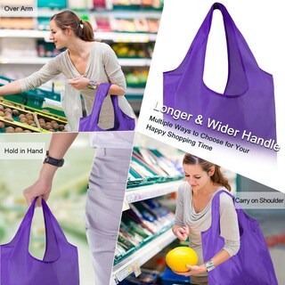 Foto 7 | Foto 7 | Bolsas De Compras Reutilizables Beegreen, Color Morado, Paquete De 10, Lavables, 23 Kg - Venta Internacional.