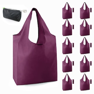 Foto 1 | Foto 1 | Bolsas De Compras Reutilizables Beegreen Burgundy, Paquete De 10 Unidades, 23 Litros - Venta Internacional.