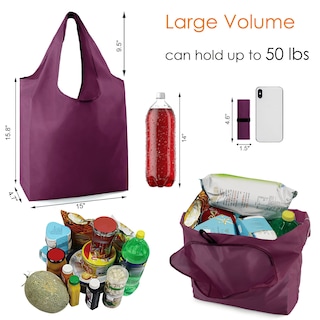 Foto 2 | Foto 2 | Bolsas De Compras Reutilizables Beegreen Burgundy, Paquete De 10 Unidades, 23 Litros - Venta Internacional.