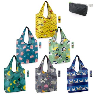 Foto 1 | Foto 1 | Bolsas De Supermercado Reutilizables Beegreen Farm Animals, Paquete De 6, 23 Kg - Venta Internacional.