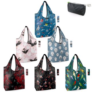 Foto 1 | Foto 1 | Bolsas De Supermercado Reutilizables Beegreen Birds Lover, Paquete De 6 Unidades, Xl - Venta Internacional.