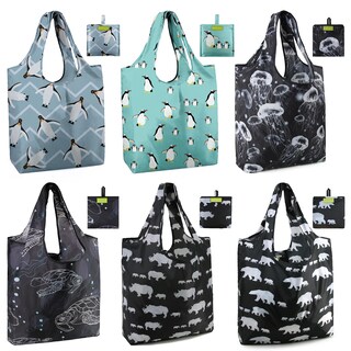 Foto 1 | Foto 1 | Bolsas De Supermercado Reutilizables Beegreen Plegables Resistentes Al Agua, Paquete De 6 - Venta Internacional.
