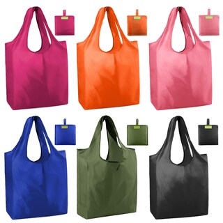 Foto 1 | Foto 1 | Bolsas De Supermercado Reutilizables Beegreen De Poliéster Plegables, Paquete De 6 - Venta Internacional.