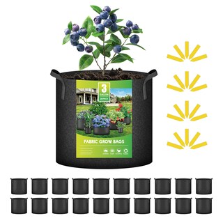 Foto 1 | Foto 1 | Paquete De 20 Bolsas Grow Bags Ipower De 3 Galones (11 Litros) Con Etiquetas Y Asas - Venta Internacional.