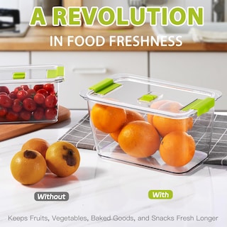 Foto 7 | Foto 7 | Organizador De Nevera Fresh Container Luxear Produce Saver, Paquete De 3 - Venta Internacional.