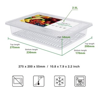 Foto 4 | Foto 4 | Contenedores Para Refrigeradores Silivo, 2,5 L (paquete De 3) - Venta Internacional.