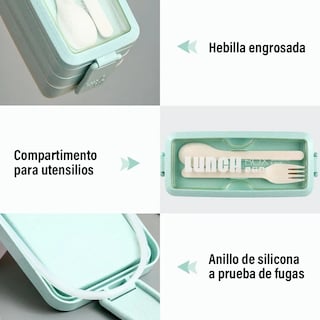 Foto 2 | Foto 2 | Lonchera de 3 Niveles Malubero con Cubiertos