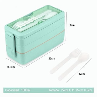 Foto 3 | Foto 3 | Lonchera de 3 Niveles Malubero con Cubiertos