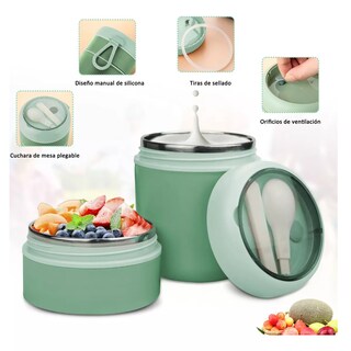 Foto 3 | Foto 3 | Lonchera Térmica de Acero Inoxidable Eo Safe Imports ESI-11442 Verde 710 ml