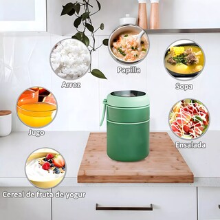 Foto 4 | Foto 4 | Lonchera Térmica de Acero Inoxidable Eo Safe Imports ESI-11442 Verde 710 ml