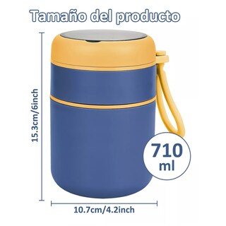 Foto 2 | Foto 2 | Lonchera Térmica de Acero Inoxidable Eo Safe Imports ESI-11439 Azul 710 ml