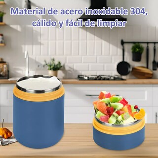Foto 4 | Foto 4 | Lonchera Térmica de Acero Inoxidable Eo Safe Imports ESI-11439 Azul 710 ml