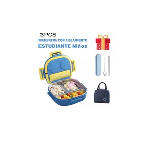 Foto 5 | Foto 5 | Fiambrera Portátiles Infantil Boxinoxidable Azul/amarillo