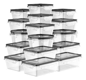 Foto 1 | Foto 1 | Contenedores Plásticos Herméticos Para Almacenar 16 Piezas Con Tapa, Transparente