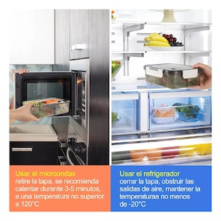Foto 4 | Foto 4 | Recipiente Box Lunch para Alimentos de Microondas 1500ml Azul