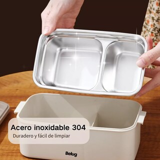 Foto 2 | Foto 2 | Lonchera Aislada de Acero Inoxidable Belug Portátil Crema