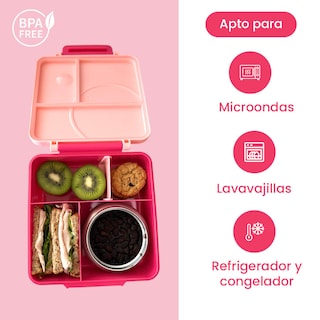 Foto 4 | Foto 4 | Happy Life Lonchera Para Niña Tipo Omiebox: Tarro Bento Box 4 Compartimento Modulables Gran Capacidad Sellado Hermético Bpa Free