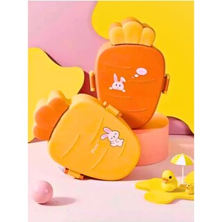 Foto 4 | Foto 4 | Lonchera Creativa Portátil De Plástico Con Compartimentos Naranja