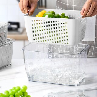 Foto 5 | Foto 5 | Recipientes Para Nevera Para Frutas Y Verduras Luxear Con Tapas, Paquete De 4 - Venta Internacional.