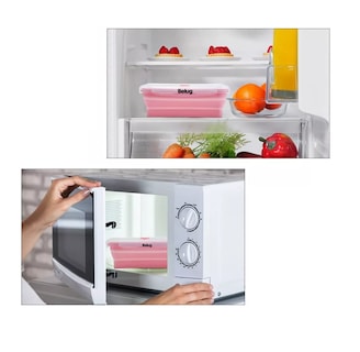 Foto 4 | Foto 4 | Loncheras Plegables Y Herméticas De Silicona P/comida 4 Pzs, Rosa Belug