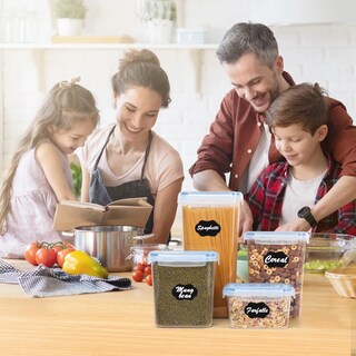 Foto 6 | Foto 6 | Juego De Recipientes De Almacenamiento De Alimentos Vtopmart, 15 Piezas, Sin Bpa, Azul - Venta Internacional.