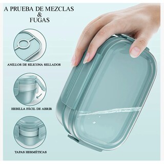 Foto 3 | Foto 3 | Box Xtellar Lunch 3 Niveles Topper 1900ml Fiambrera Con Cubiertos