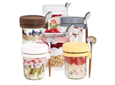 Foto 1 | Foto 1 | 6 Xtellar Pzs Recipientes De Avena Overnight Vidrio Mason Jar 12 Oz
