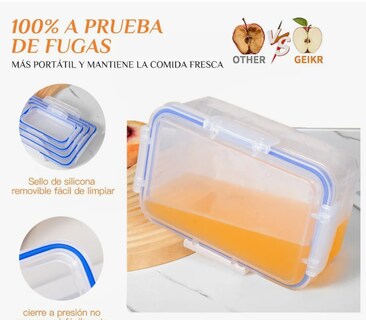 Foto 2 | Foto 2 | Contenedores Xtellar De Almacenamiento Hermético De Cocina, 8 Piezas