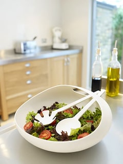 Foto 2 | Foto 2 | Juego De Ensaladera de plástico elegante con utensilio Blanco