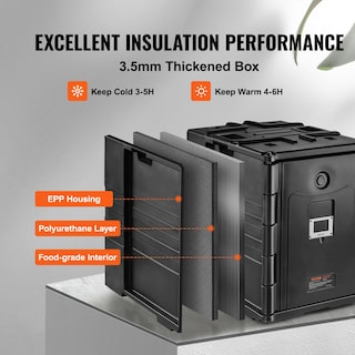 Foto 3 | Foto 3 | Caja Caliente Térmica Térmica Vevor De 95 Cuartos De Galón, Color Negro - Venta Internacional.