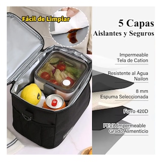 Foto 4 | Foto 4 | Loncheras Térmicas Bolsa Belug Negra Para Dama