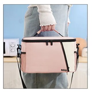 Foto 4 | Foto 4 | 2pcs Lonchera Térmica Bolsa Escolar Portátil 9l+7l Belug, Rosa Blanco